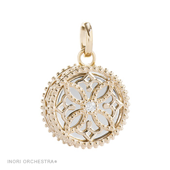 K10ゴールド アッシュイン チャーム ［フラワークロス］CJ-301YG 遺骨